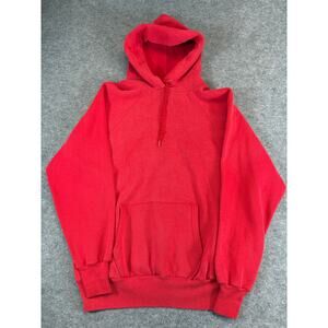 VINTAGE 70s Sport 20/20 Hoodie Mens XL Red Pullover Sweatshirt USA Sportswear